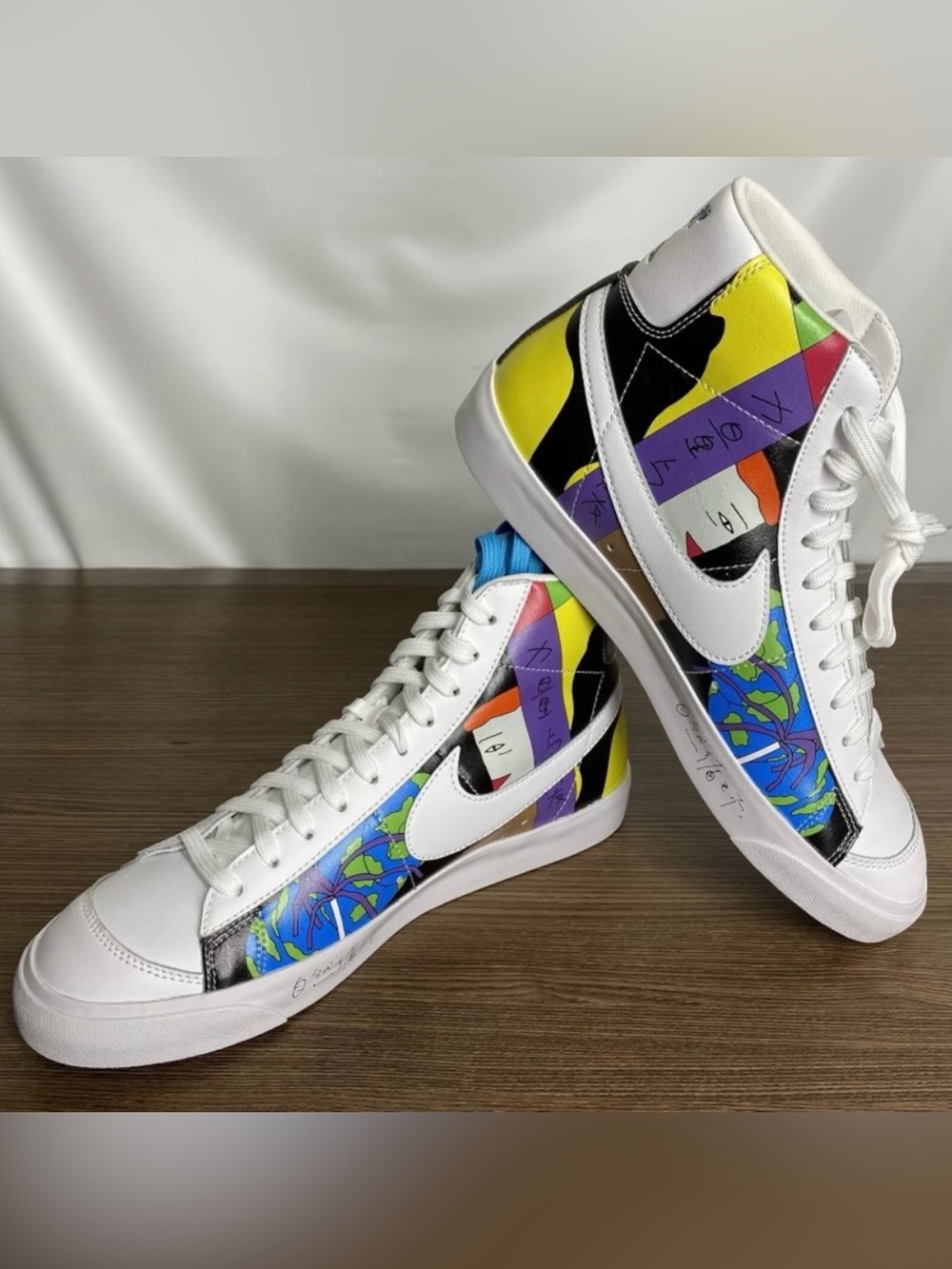 Nike Blazer Mid 77 Flyleather QS Ruohan Wang Men Size 10 NIB Sneakers CZ3775-900 - Picture 5 of 8
